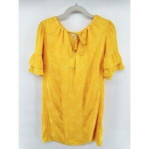 Chelsea & Violet Women’s Sz S Boho Tunic Floral Dress Ruffled sleeve Lined